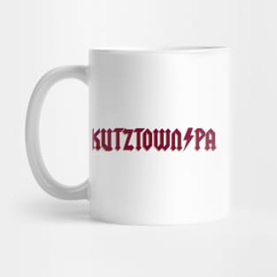 kutztown lightning bolt lettering Mug